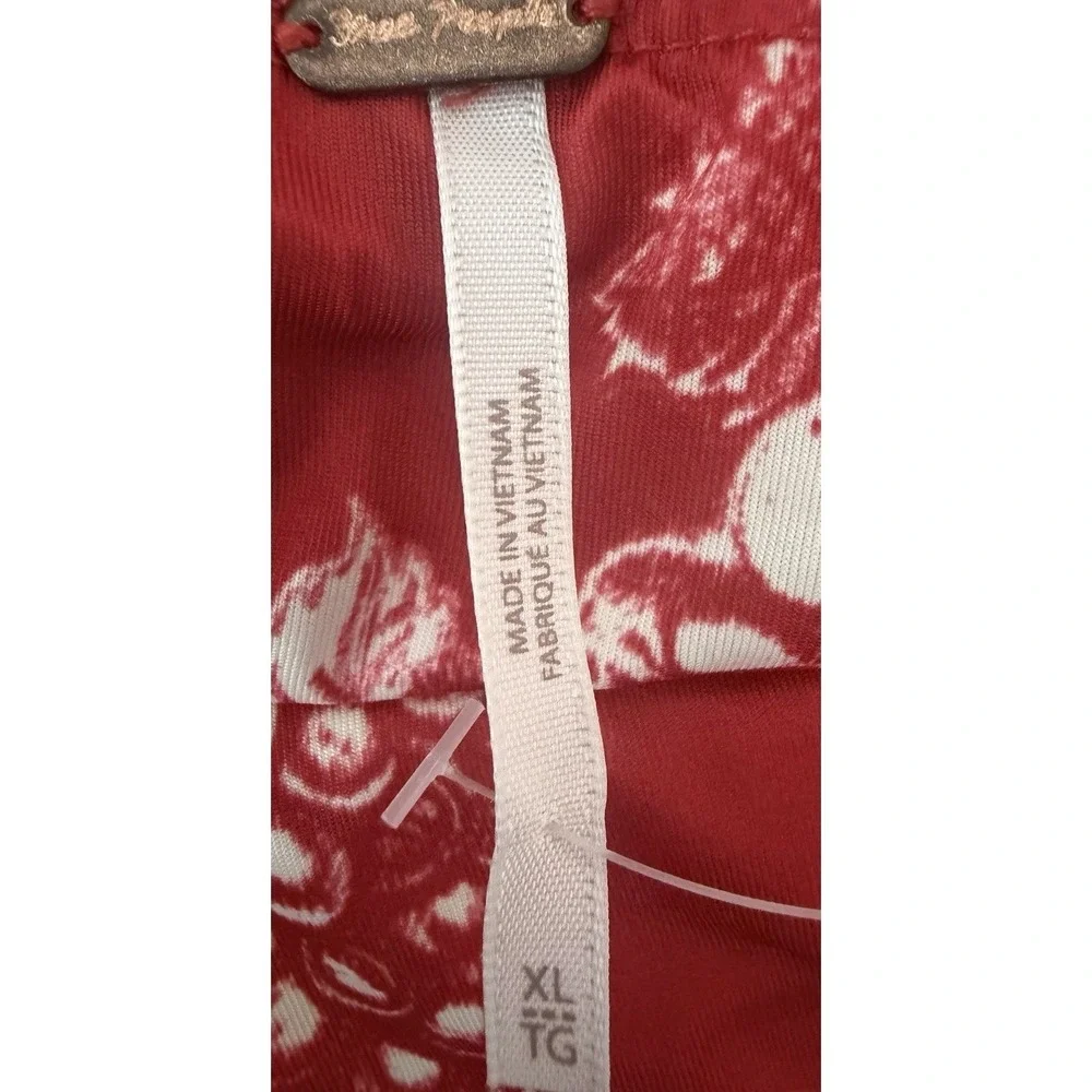 Free People Women's Tommie Knit‎ Shirt Sleeveless Red Top Size XL New